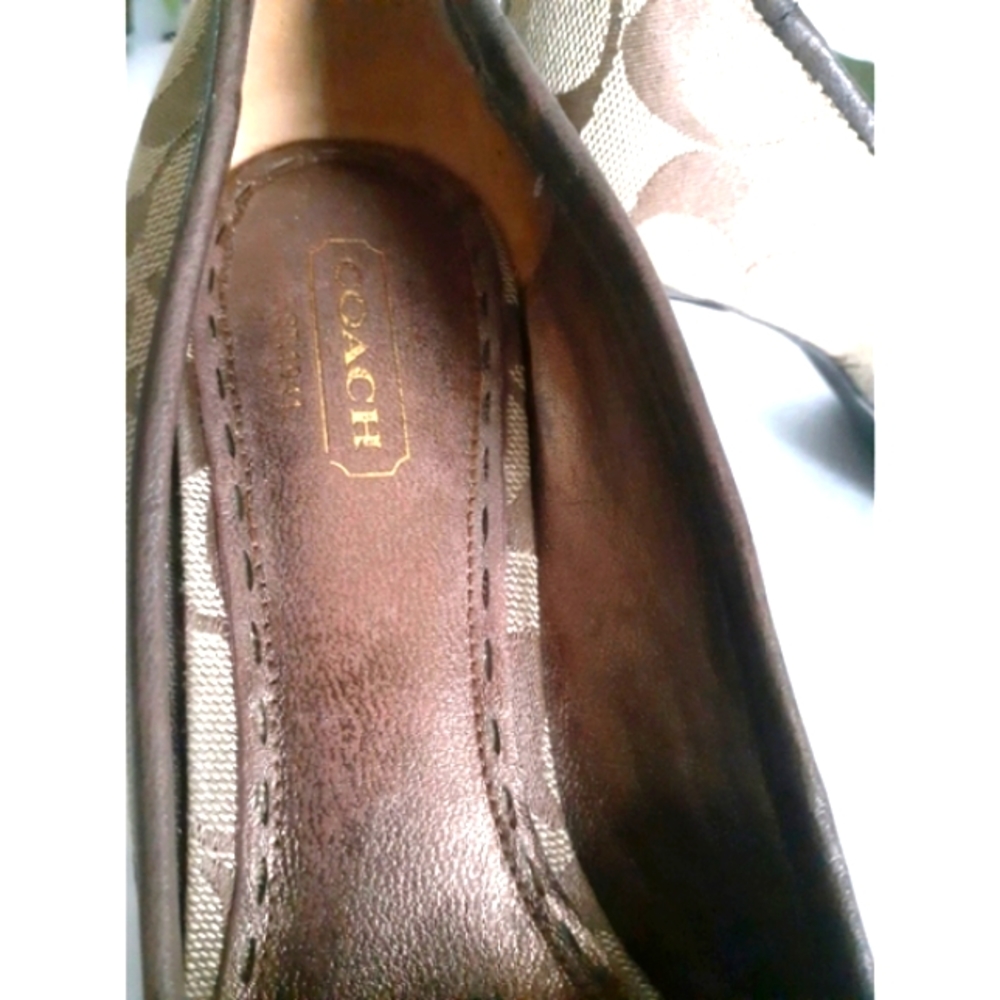 Coach Signature Coated Canvas and Leather Pump - Picture 14 of 16
